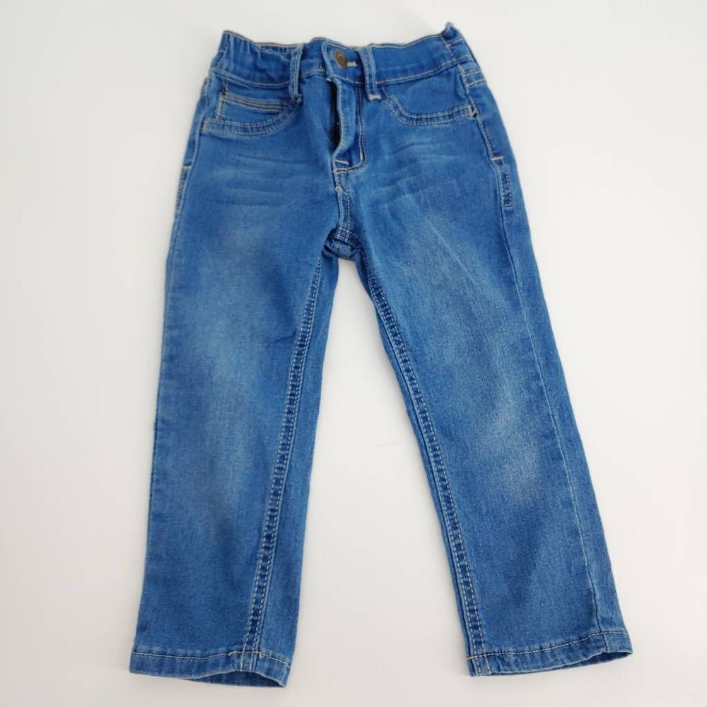 Hudson Jeans Girl's 2T Light Wash Rinse Straight Leg Button Elastic Casual